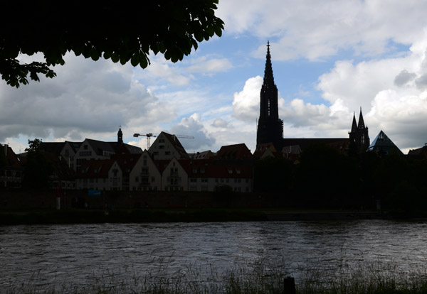 View back across the Danube to Ulm