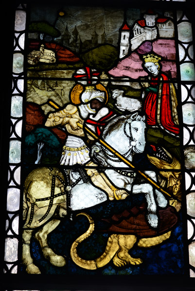 Stained Glass - St. George and the Dragon, Ulm Minster