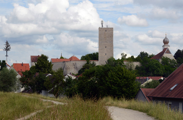 Vohburg, the first old town on the south bank of the Danube to the east of Ingolstadt