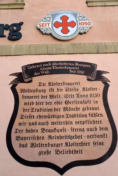 Weltenburg has the oldest Kloster Brewery in the world, since 1050
