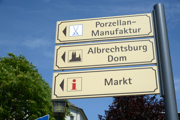 Tourist sites of interest in Meissen, most famous for the Porcelain Factory
