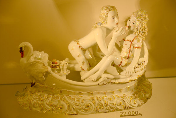 Meissen Porcelain of a Couple in a Swan Boat, 22000