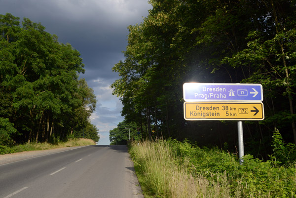 Autobahn 17 Dresden-Prag/Praha CZ