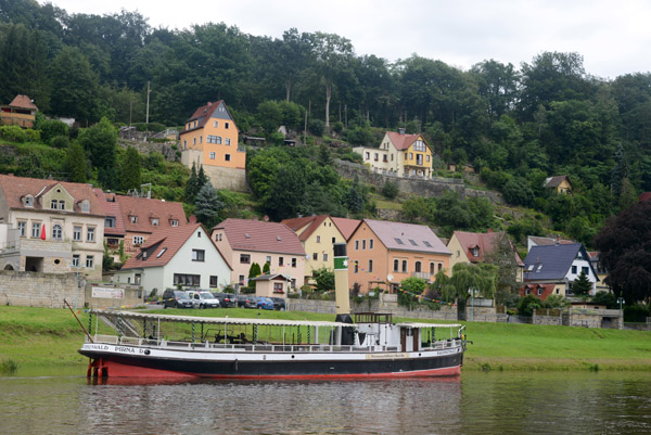 Personenschiffahrt Oberelbe Dampfschiff Sachsenwald, Stadt Wehlen