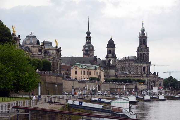 The restored historic center of Dresden