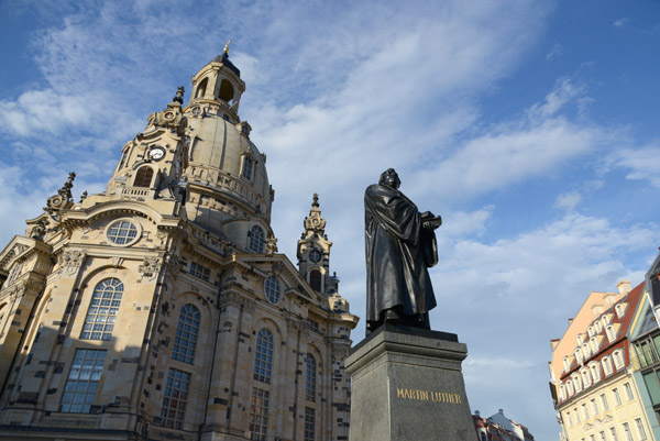 Dresdner Frauenkirche, Martin Luther statue, Neumarkt, Dresden