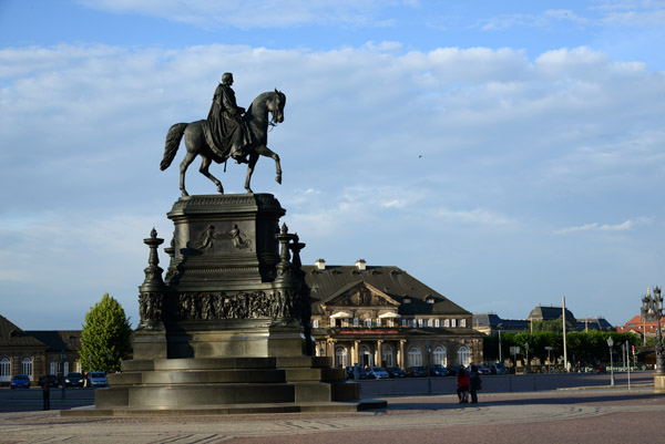 Theaterplatz with the equestrian statue of King Johann of Saxony