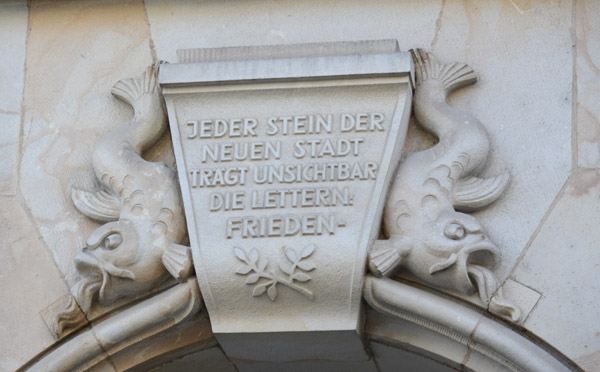 Remembering Dresden 1945 - Every Stone of the New City Bears Unseen the Letters: Peace, Weie Gasse 5/7