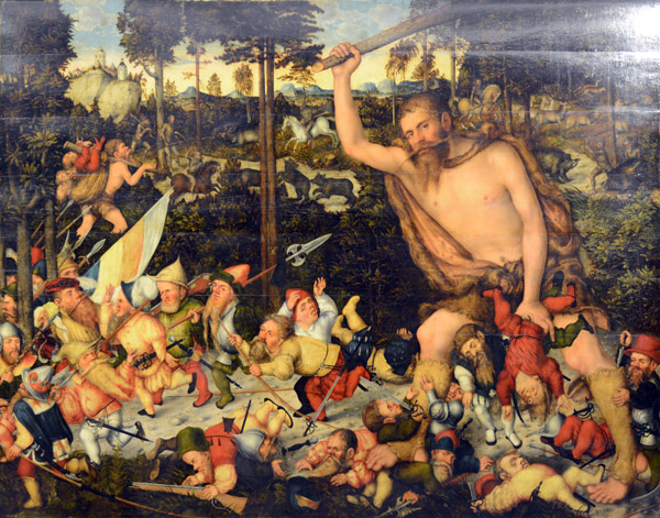 Hercules Awakes and Drives the Pygmies away, 1551, Lucas Cranach the Younger