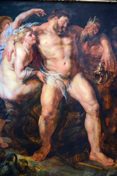 The Drunken Hercules being Led by a Nymph and a Satyr, ca 1613/14, Peter Paul Rubens