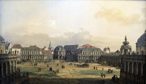 The Zwinger Courtyard in Dresden, 1751-52, Canaletto