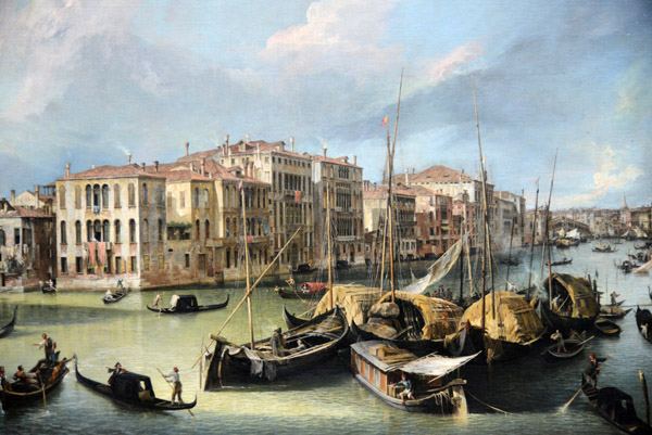 The Grand Canal in Venice with the Rialto Bridge, 1724, Canaletto