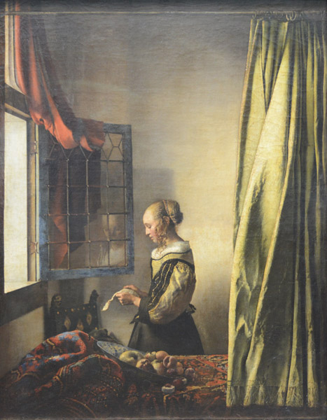 Girl Reading a Letter at an Open Window, ca 1659, Johannes Vermeer