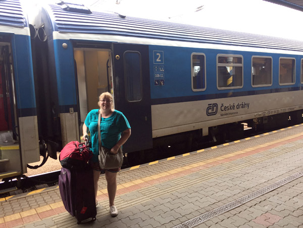 Arriving in Bratislava by train from Budapest