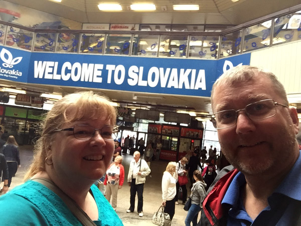 Me and Debbie at Bratislava Railway Station