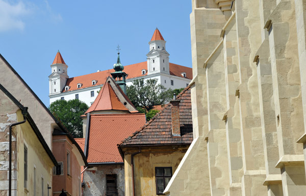 Bratislava Castle from Holy Cross Church