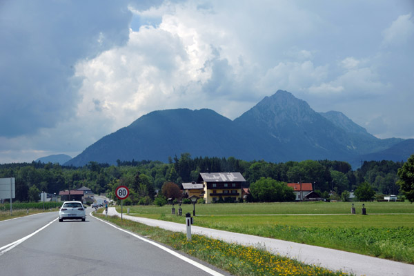 The road from Salzburg across the German border to Bad Reichenhall