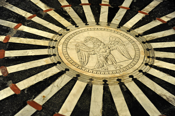 The entire floor of Siena Cathedral is covered with 14-16th C. mosaics 