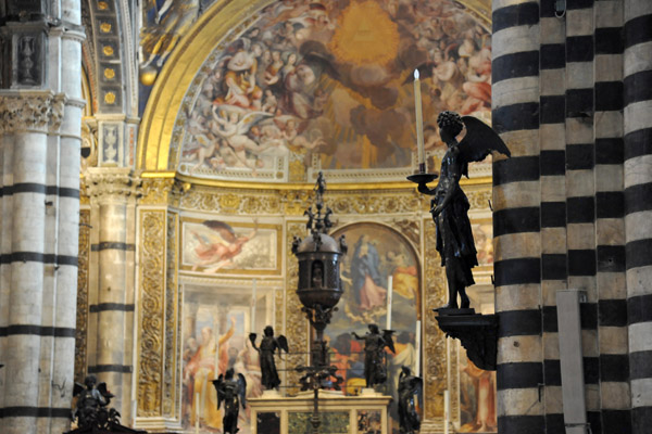 Angel candelabra on a column of Siena Cathedral, 1548-1550, Domenico Beccafumi