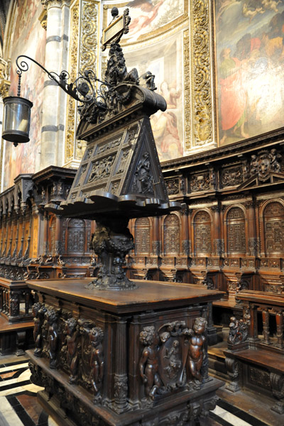 Choir stalls and book holder, Siena Cathedral