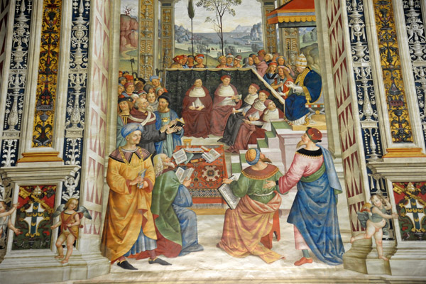 Pope Pius II at the Congress of Mantua, Piccolomini Library (8)