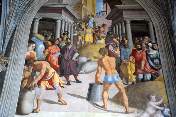 Payment of the bailiffs with grain, ca 1575, Pietro d'Achille Crogi & Giovanni di Raffaele Navesi