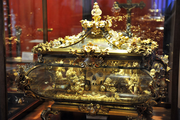 Reliquary with the skull of St. Clementis
