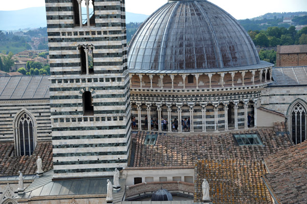 The dome and tower of Siena Cathedral