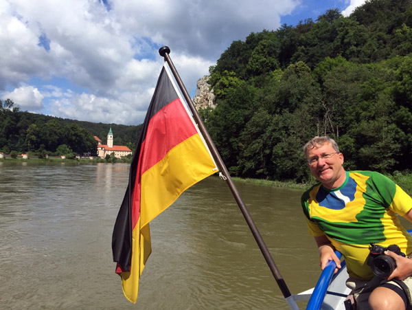 Me on the Danube cycle path Donaueschingen to Regensburg