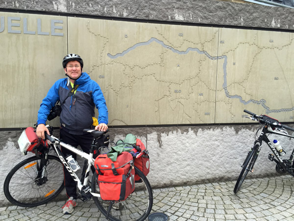 Loaded up and ready to start cycling the Donauradweg