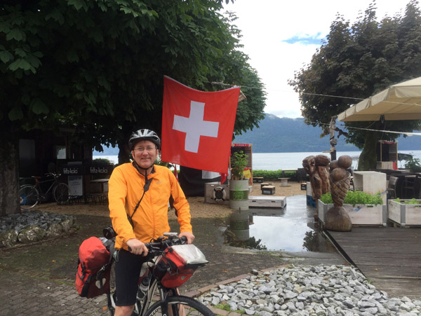 Wet day 1 cycling in Switzerland