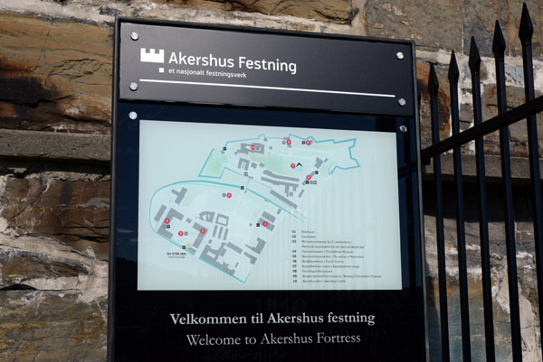 Map of Akershus festning, Oslo