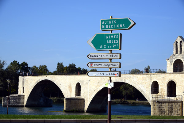 The Pont d'Avignon, rebuilt in 1234, abandoned in the mid-17th C.
