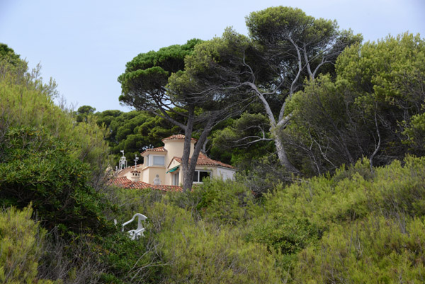 Villa Dorane from the coastal path, Cap d'Antibes