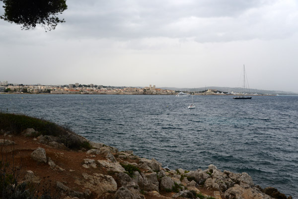 The Old City of Antibes from Pointe Bacon