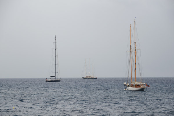Sailing yachts off Antibes