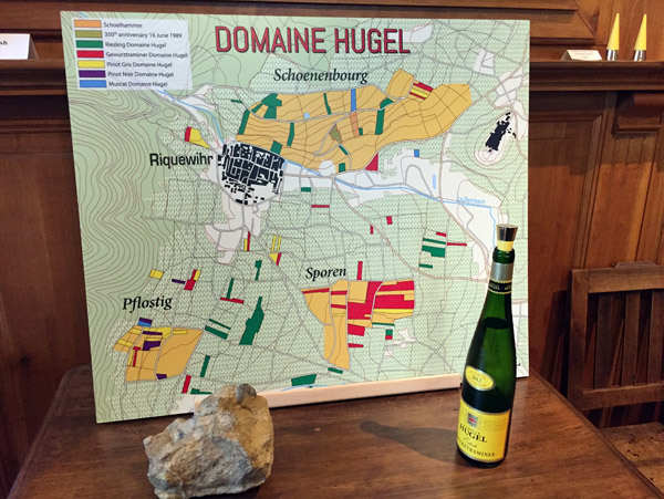 Map of the Vineyards of Domaine Hugel, Riquewihr