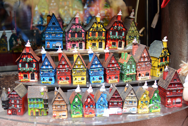 Ceramic Alsace timbered houses, similar to across the river in Germany