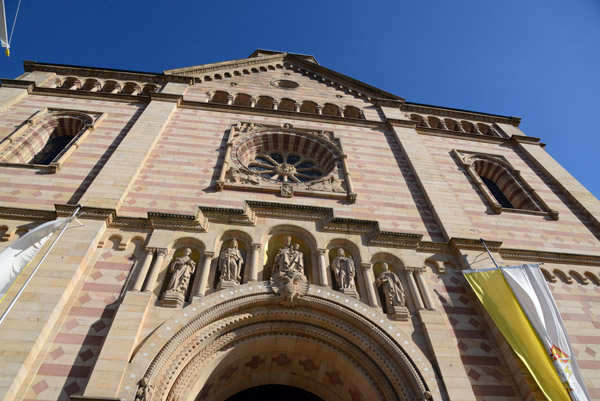 The western half of Speyer Cathedral was damaged in 1697 by the French during the War of Palatinate Succession (9 Years' War)