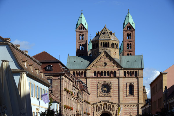 Looking down Maximilianstrae to Speyer Cathedral's west side