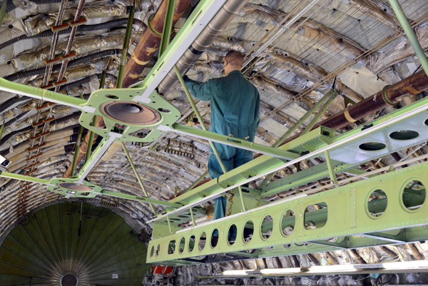 Boeing 747 stripped of its interior to show the internal structure, Technik Museum Speyer