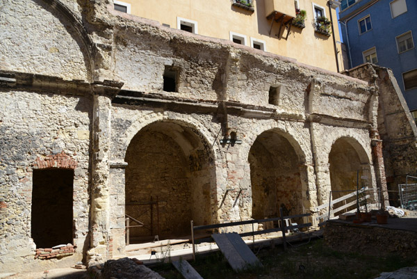 Ruins of the Church of Santa Lucia demolished in 1947, Cagliari