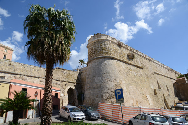 Wall and gate to the upper city of Cagliari