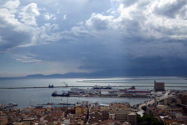 View to the west from Torre dell'Elefante, Cagliari