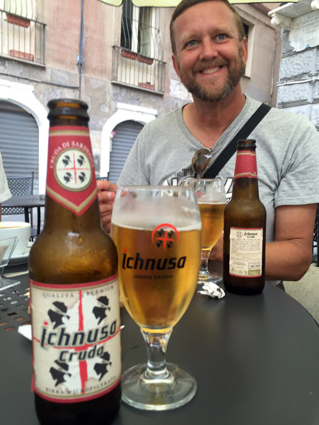 Beer break in Cagliari