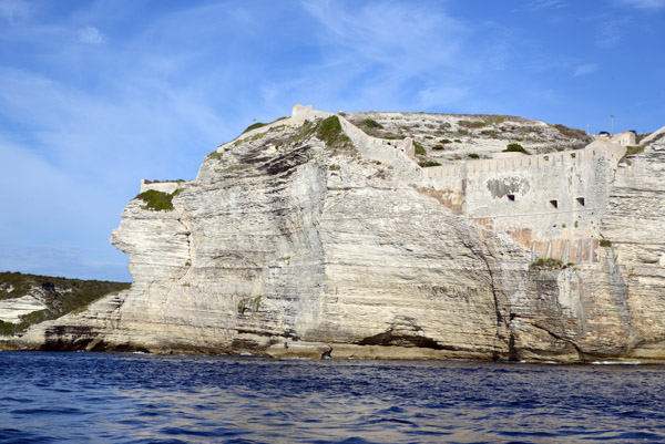 Walls on the west end of Bonifacio's fortified peninsula
