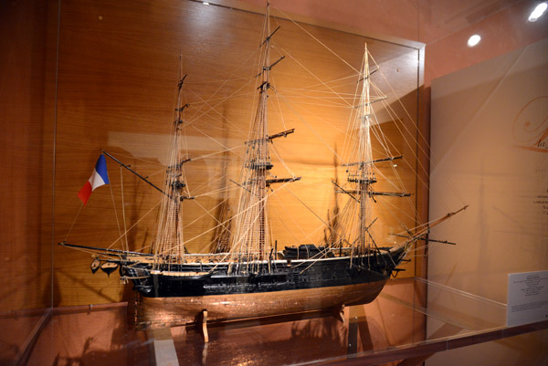 Model of the ship La Belle Poule which brought Napoleon's remains from St. Helena back to France