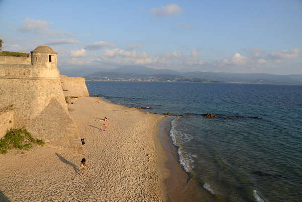 Beach at the 16th C. Citadel of Ajaccio