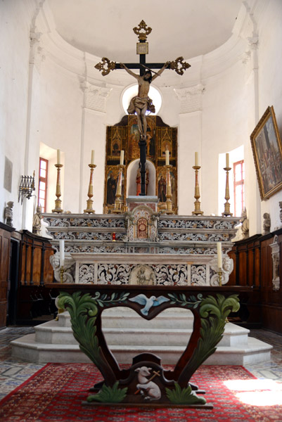 Inside Calvi Cathedral
