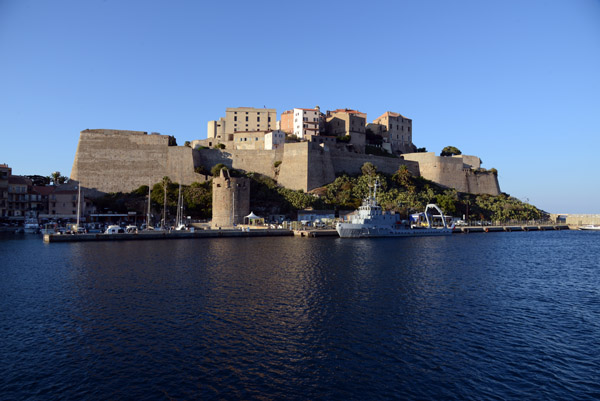 Returning to the Port of Calvi past the Citadel